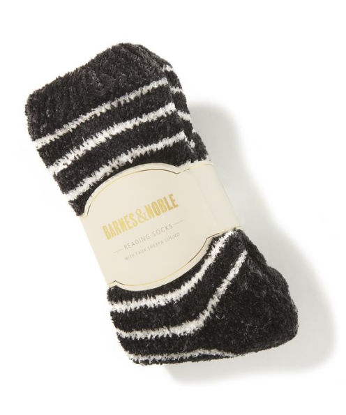 Black & White Stripe Reading Sock