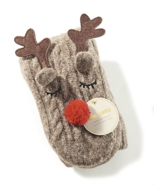 Reindeer Reading Sock