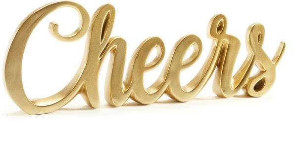 Cheers Gold Word Cut Out Décor - Polystone