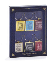 Title: Book Lovers Wine Charms, Set of 6