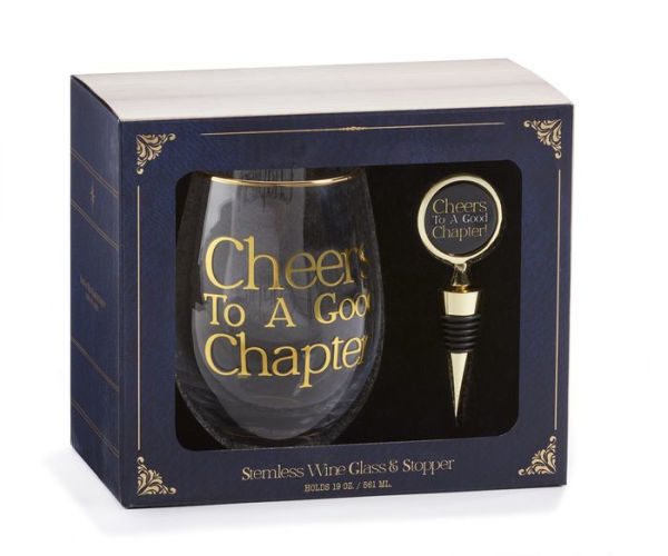 Stemless Wine Glass w/ Stopper - Cheers to a Good Chapter