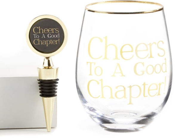 Stemless Wine Glass w/ Stopper - Cheers to a Good Chapter