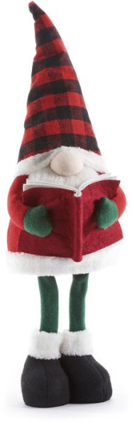 Christmas Standing Gnome w/ Book