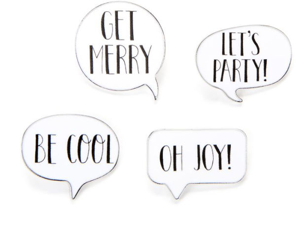 Speech Bubble Christmas Pins (Assorted)