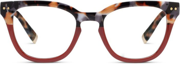 Reading Glasses - Faye - Gray Botanico/Deep Red +2.50