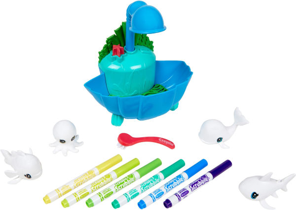 Crayola Scribble Scrubbie Pets Blue Lagoon Playset, Ocean Animals, Gift, Ages 3, 4, 5, 6