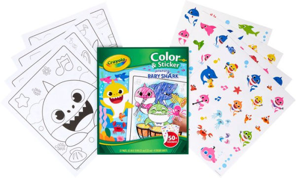 Baby Shark Color and Sticker Book