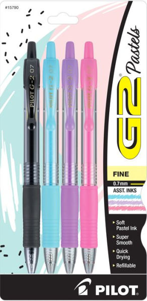 G2 Pastel 4pk BLK/BLU/PPL/PNK