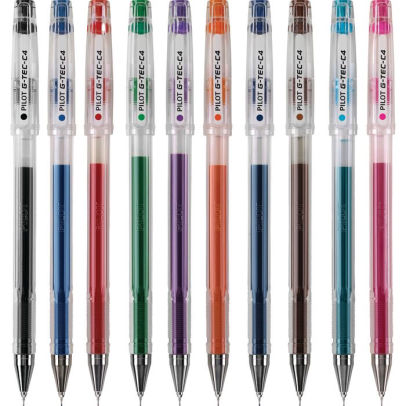 Pilot G Tec C Gel Ink Rolling Ball Pens 0 4mm Assorted Color Inks 10 Pack By Pilot Pen Barnes Noble