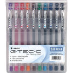 Alternative view 2 of Pilot G-Tec-C Gel Ink Rolling Ball Pens, 0.4mm, Assorted Color Inks, 10-Pack