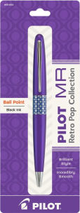 Title: MR Retro Pop Collection Ball Point Medium Point Purple, Ellipse - Black Ink