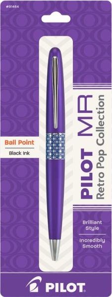 MR Retro Pop Collection Ball Point Medium Point Purple, Ellipse - Black Ink