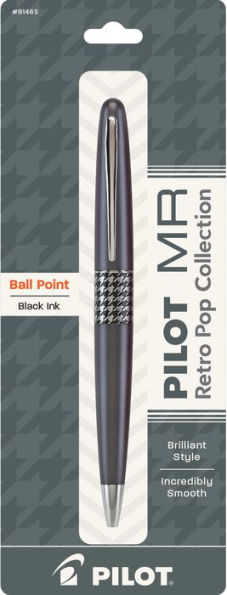 MR Retro Pop Collection Ball Point Medium Point Gray, Houndstooth - Black Ink