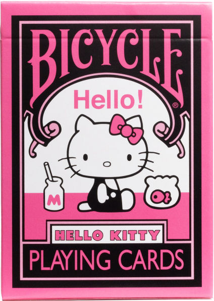 Bicycle Hello Kitty Black and Pink Playing Cards