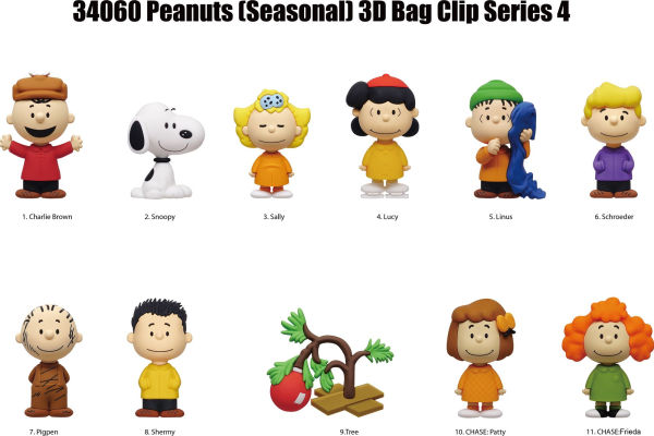 Peanuts Seasonal 3D Bagclip