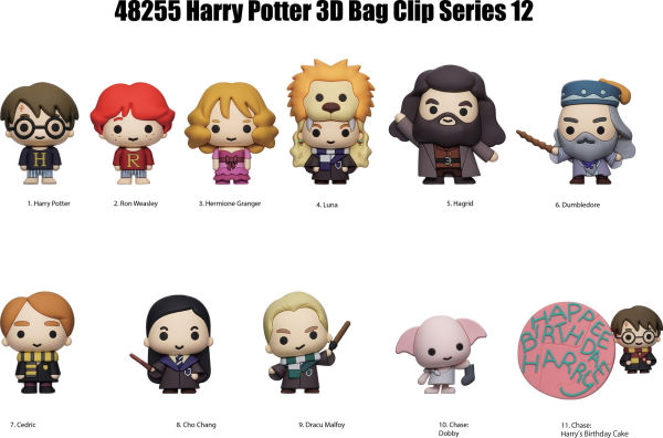 HARRY POTTER 12 3D BAGCLIP