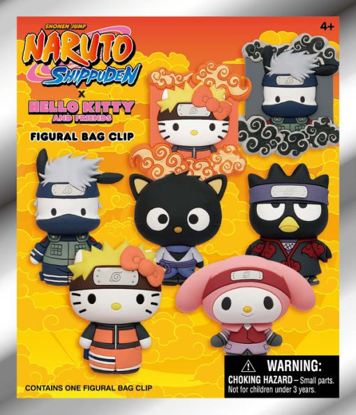 HELLO KITTY X NARUTO 3D BAGCLIP