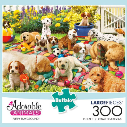 300 Piece Jigsaw Puzzle Adorable Animals Puppy Playground By Buffalo Games Barnes Noble