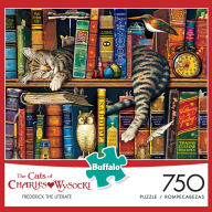 Title: 750 Piece Puzzle Charles Wysocki Cats Frederick the Literate #17077