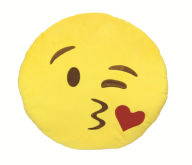 Title: Emoji Large Pillow - Face Throwing a Kiss