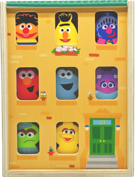 Sesame Street-Wooden Neighborhood Block Set