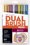 Alternative view 7 of Dual Brush Pen Art Markers, Muted, 10-Pack