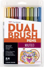 Alternative view 7 of Dual Brush Pen Art Markers, Muted, 10-Pack