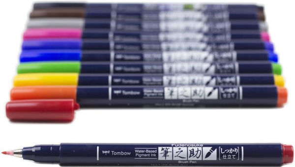 Fudenosuke Drawing Pens - 10 Color Set