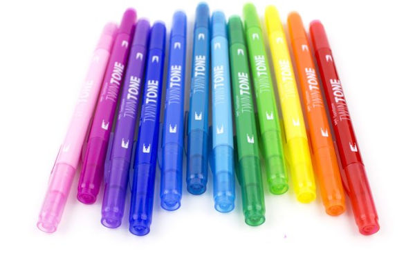 TwinTone Marker Set, 12-Pack Rainbow