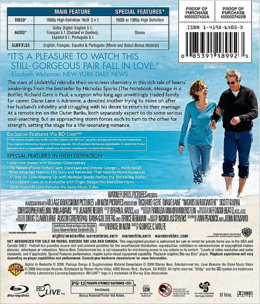 Nights in Rodanthe [Special Edition] [Includes Digital Copy] [Blu-ray]