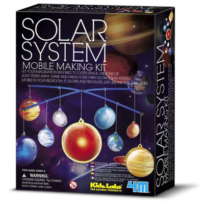 4m Kidzlabs Glow In The Dark Solar System Mobile Making Kit