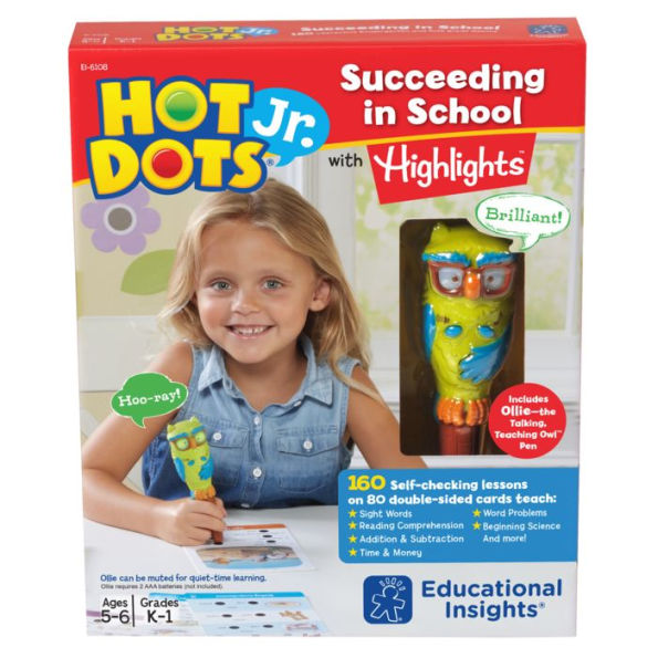 Educational Insights Hot Dots Jr. Succeeding in School Set with Highlights