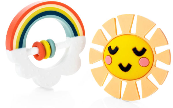 Little Rainbow Baby Teether Toy Set