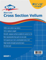 Title: Alvin 6855XP-3 8.5 in. x 11 in. 8 in. x 8 in. Grid Vellum - Pad of 50 Sheets