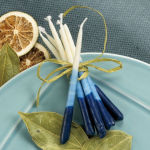 Alternative view 2 of Premium Chanukah Candles Blue Light Blue & White