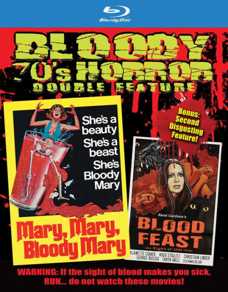 Bloody 70's Horror Double Feature: Mary, Mary, Bloody Mary/Blood Feast [Blu-ray]