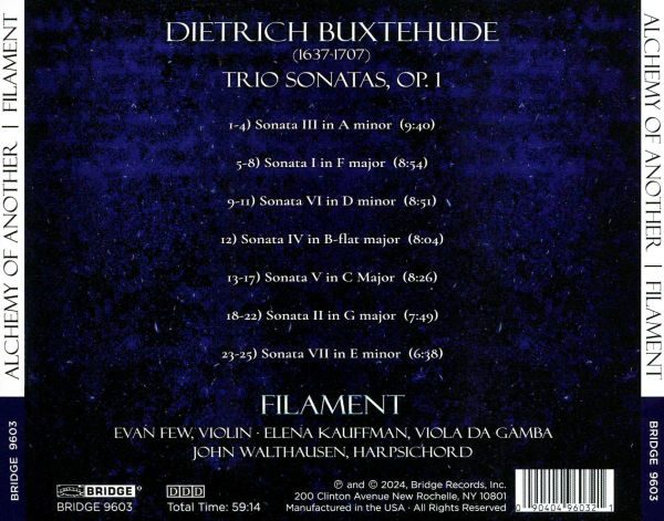 Alchemy of Another: Dietrich Buxtehude - Trio Sonatas, Op. 1
