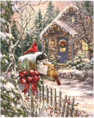 Title: Springbok Cardinal Cottage 1000 Piece Jigsaw Puzzle - Large 30 Inches by 24 Inches Puzzle - Made in USA - Unique Cut Interlocking Pieces