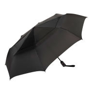 Title: Solid Black ShedRain Vortex Auto Open and Close Vented Umbrella