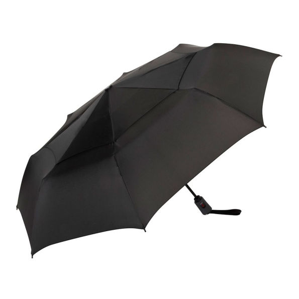 Solid Black ShedRain Vortex Auto Open and Close Vented Umbrella