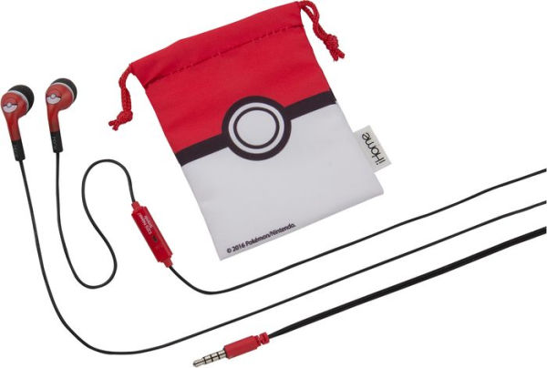 Kiddesigns Pokemon Earbuds with Pouch (iHome Co-Brand) - with inline mic