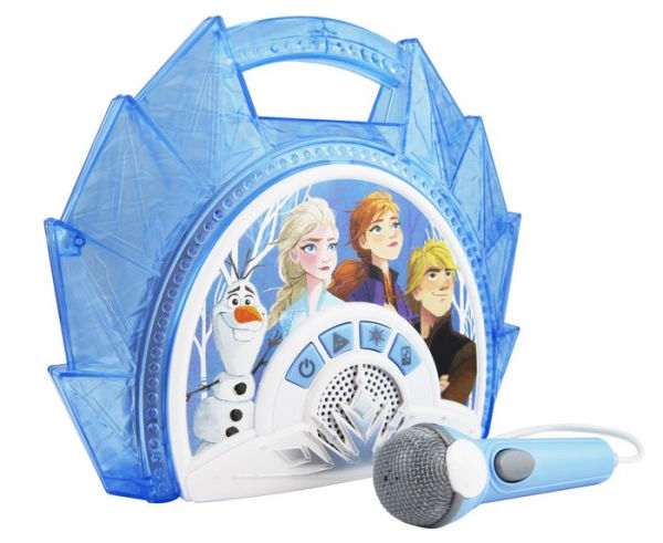 KIDdesigns FR-115.EMV9M Sing Along Boombox w/Microphone, Built-In Music & Audio Line-In Feature - Frozen 2