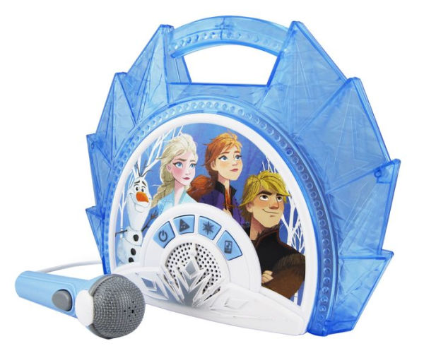 KIDdesigns FR-115.EMV9M Sing Along Boombox w/Microphone, Built-In Music & Audio Line-In Feature - Frozen 2