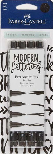 Pitt Artist Pens Modern Lettering 4ct Set Black