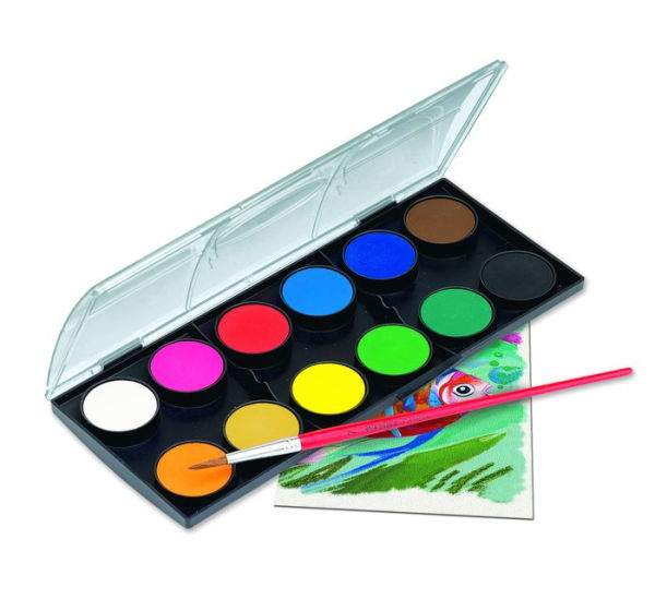 12 Count WaterColor Paint Cakes Set