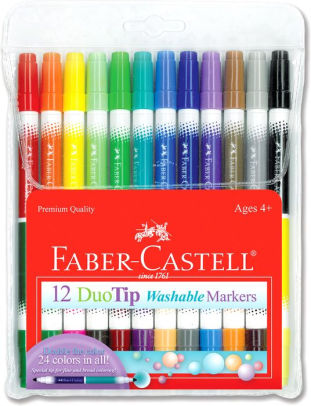 Photo 1 of 12 Count DuoTip Washable Markers, color pencil, sharpener set