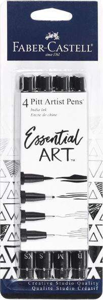Pitt Artist Pen - Essential Art #199 Black Set of 4
