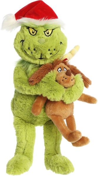 14" GRINCH W/ SANTA HAT + 7" MAX - B&N Exclusive