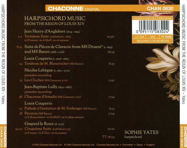 Harpsichord Music from the Reign of Louis XIV