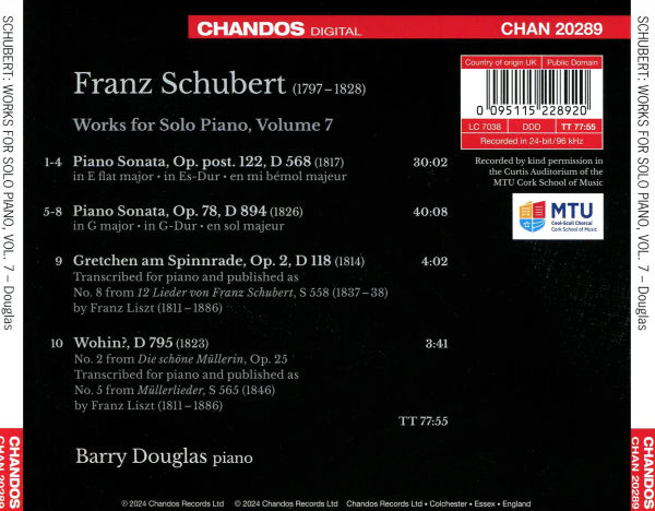 Schubert: Works for Solo Piano, Vol. 7